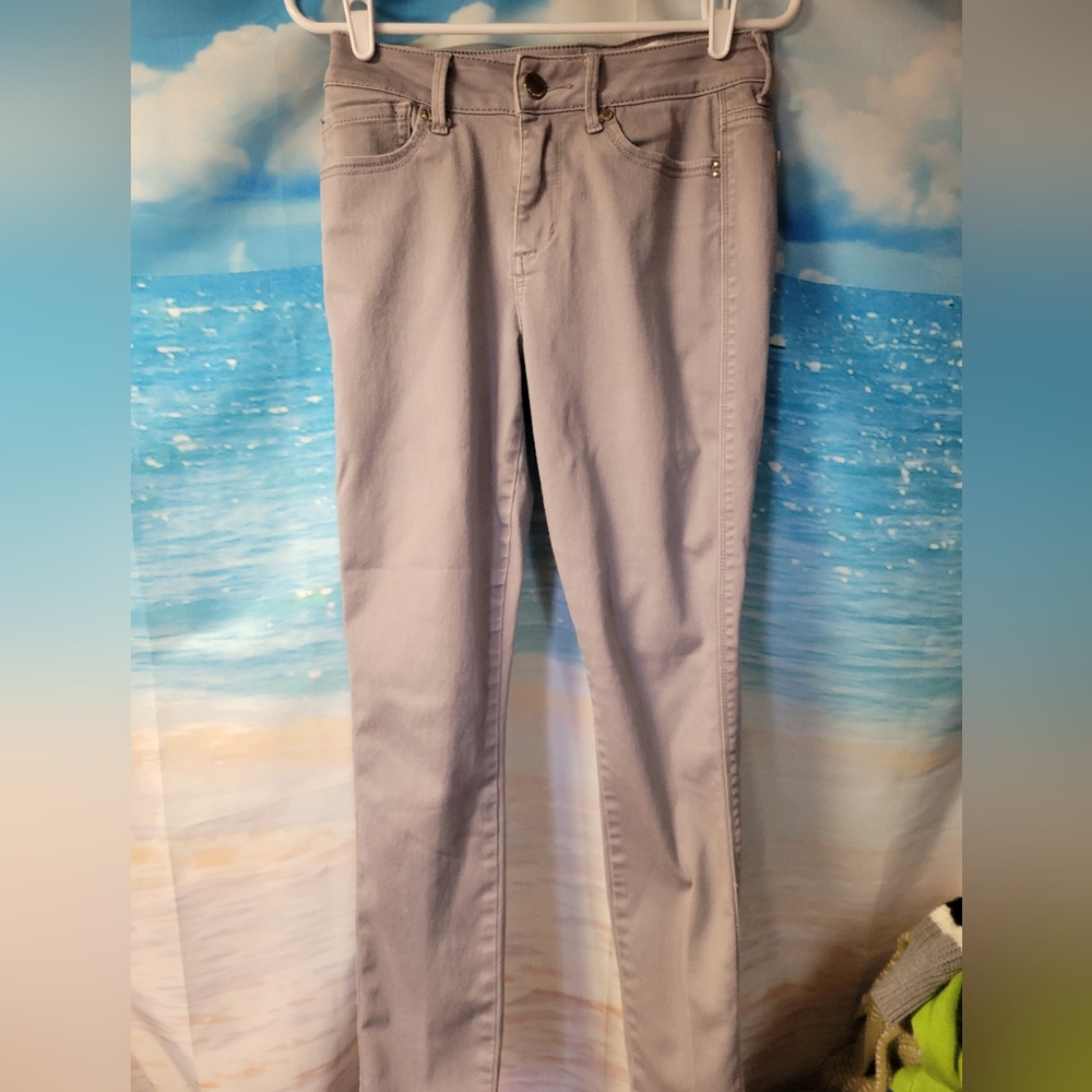 Seven7 Womens Gray Jeans High Rise Skinny Size 4